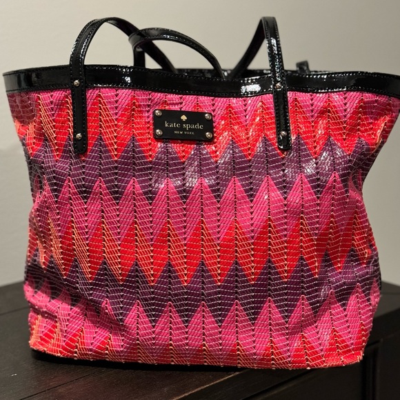 Kate Spade New York Multi-Colored Chevron Handbag - Picture 3 of 14